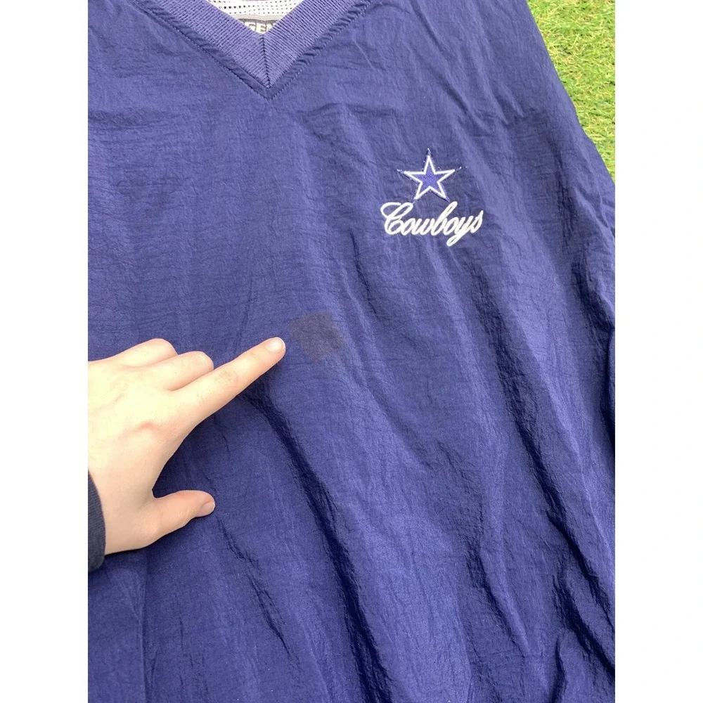Vintage Dallas Cowboys Jacket Mens Small Windbreaker Anorak NFL Football Light